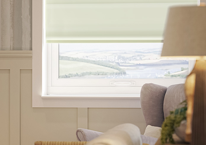 Kyoto Faux Silk, White - Roman Blind - Image 5